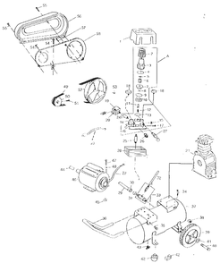 Air-Compressor Parts Diagram and Parts List for HL7012  Campbell Hausfeld Compressor